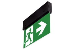 DIRECTO S CB zwart – vluchtwegpictogramarmatuur DIRECTO S CB zwart met groen vluchtwegpictogram naar rechts