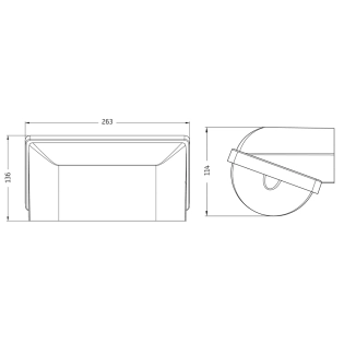Ibiza zwart 3CCT LED portiekarmatuur met noodunit | 3 uur